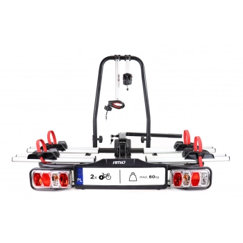 Bagażnik rowerowy samochodowy na hak - E-Bike - 2 rowery TBC-02/2 AMIO-02585