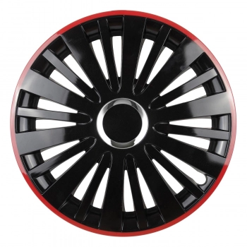 Kołpak samochodowy Falcon 14" cali czarny z czerownym rantem