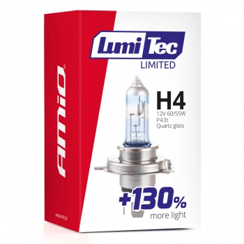 Żarówka halogenowa H4 12V 60/55W LumiTec LIMITED +130% AMIO-02132