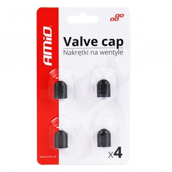 Plastikowe nakrętki na wentyle kapturki 4 szt. AMIO-02623