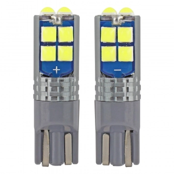 Żarówki LED W5W CANBUS 10SMD 3030 T10 12V 24V AMIO-02447