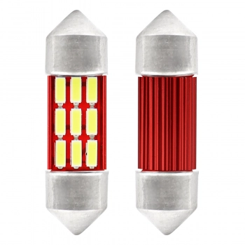 Żarówki LED CANBUS 4014 12SMD Festoon C5W C10W C3W 31mm White 12V 24V AMIO-01631