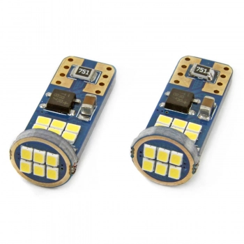Żarówki LED CANBUS 18SMD UltraBright 2016 T10e W5W White 12V 24V AMIO-01292