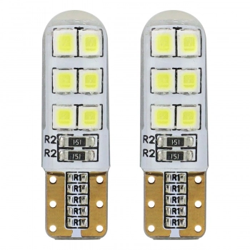 Żarówki LED STANDARD T10 W5W 12xSMD 2835 12V Silikon AMIO-01095