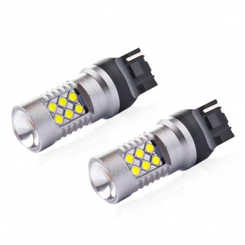 Zarówki LED CANBUS 3030 24SMD T20 7440 W21W White 12V 24V AMIO-01173