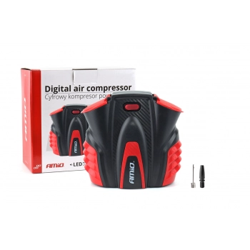 Kompresor samochodowy cyfrowy LED LCD 12V ACOMP-16 AMIO-02641