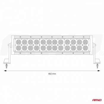 Lampa robocza panelowa LED BAR prosta AWL23 72W 40cm 7200lm 12V 24V AMIO-02437