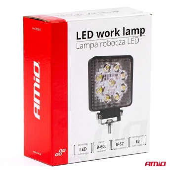 Lampa robocza halogen LED szperacz AWL03 9 LED AMIO-01614