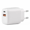 Ładowarka sieciowa PRO-09 USB + USB-C 20W Quick Charge 230V AMIO-02935