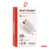 Ładowarka sieciowa PRO-09 USB + USB-C 20W Quick Charge 230V AMIO-02935