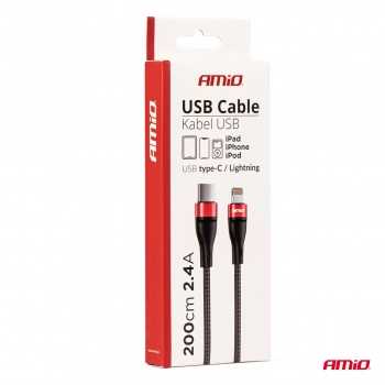 Kabel UC-19 USB-C + Lightning iphone 200 cm FullLINK AMIO-02931
