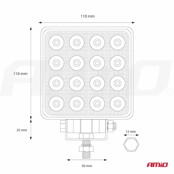 Lampa robocza halogen LED szperacz AWL10 16LED AMIO-02424