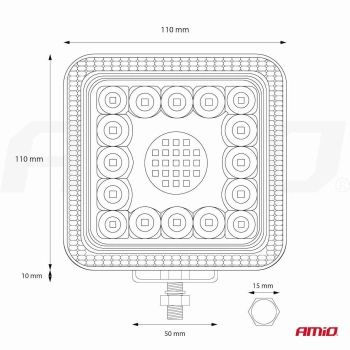 Lampa robocza szperacz LED AWL13 45W 12V 24V AMIO-02427