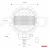 Lampa robocza szperacz halogen LED AWL14 12V 24V AMIO-02428