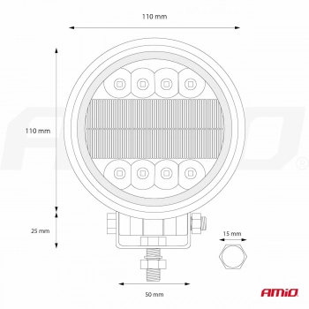 Lampa robocza szperacz halogen LED AWL14 12V 24V AMIO-02428