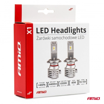 Żarówki samochodowe LED seria X1 H3 6500K Canbus AMIO-02964