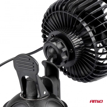 Wiatrak samochodowy wentylator z przyssawką 12V AMIO-03003