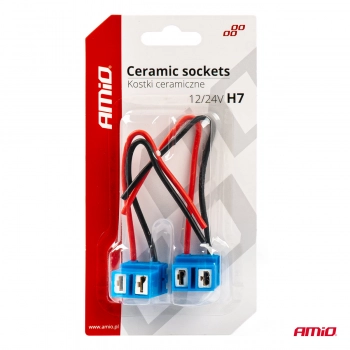 Kostki ceramiczne kątowe H7 gniazdo wtyczka AMIO-03055