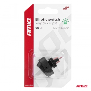 Włącznik przełącznik elipsa z podświetleniem 12V 24V AMIO-03087