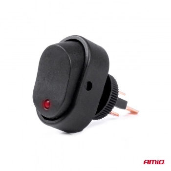 Włącznik przełącznik elipsa z podświetleniem 12V 24V AMIO-03089