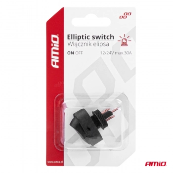 Włącznik przełącznik elipsa z podświetleniem 12V 24V AMIO-03089
