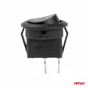 Włącznik przełącznik ON OFF czarny okrągły AMIO-03083