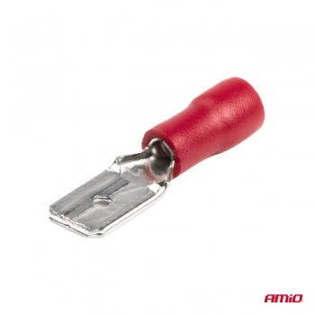 Konektory izolowane męskie płaskie 6.3mm 0.5-1.5mm2 10A 10 szt. AMIO-03066