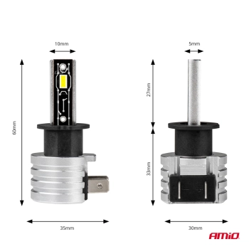Żarówki samochodowe LED seria H-mini H3 6500K Canbus AMIO-03330