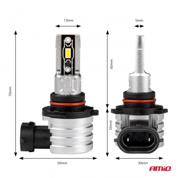 Żarówki samochodowe LED seria H-mini HB3 9005/HIR1 9011/H10 6500K Canbus AMIO-03334