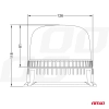 Lampa ostrzegawcza błyskowa kogut 24 LED W25B 12V 24V AMIO-03341