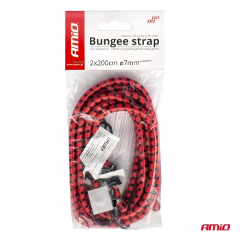 Linki elastyczne gumy do mocowania bagażu 2x200 cm o7 mm BSTRAP-06 AMIO-01151