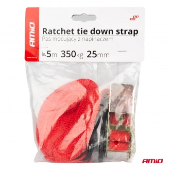 Pas transportowy mocujący z napinaczem 350 kg 25 mm 5 m BELT-01 AMIO-01723