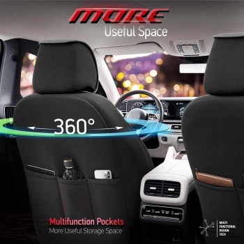 Komplet pokrowców na fotele samochodowe OTOM HORIZON 1801 RED 3-ZIP