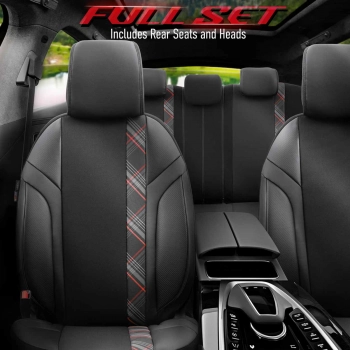 Komplet pokrowców na fotele samochodowe OTOM HORIZON 1801 RED 3-ZIP
