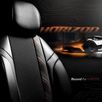 Komplet pokrowców na fotele samochodowe OTOM HORIZON 1805 ORANGE 3-ZIP