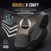 Komplet pokrowców na fotele samochodowe OTOM THRONE 102 SMOKED 3-ZIP