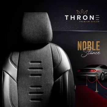 Komplet pokrowców na fotele samochodowe OTOM THRONE 102 SMOKED 3-ZIP