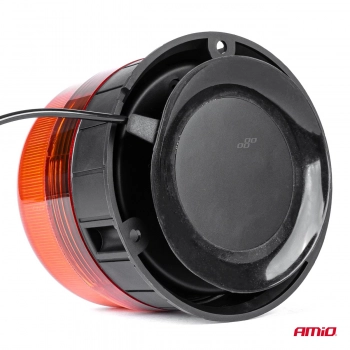 Lampa ostrzegawcza błyskowa kogut 39 LED magnes R65 R10 12V 24V WAR11M AMIO-01500
