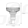 Lampa ostrzegawcza błyskowa kogut 36 LED flex R65 R10 12V 24V W03p AMIO-02293