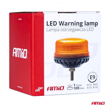 Lampa ostrzegawcza błyskowa kogut 36 LED śruba R65 R10 12V 24V W03sb AMIO-02294