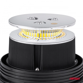 Lampa ostrzegawcza błyskowa kogut 39 LED magnes R65 R10 12V 24V W02m AMIO-02300