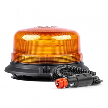 Lampa ostrzegawcza błyskowa kogut 36 LED magnes R65 R10 12V 24V W03m AMIO-02295