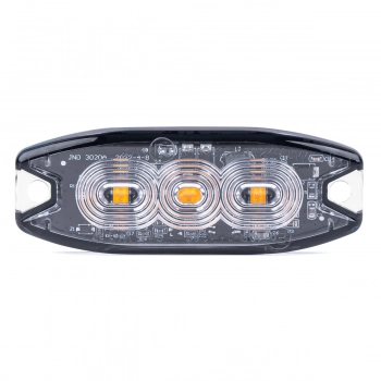 Lampa błyskowa ostrzegawcza płaska 3 LED R65 R10 12-24V AMIO-02297