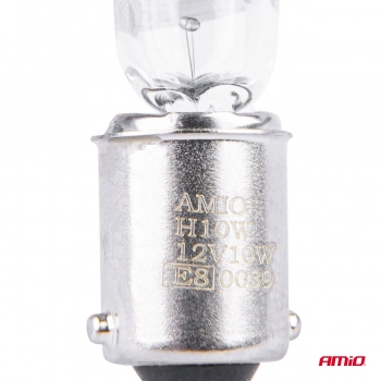 Żarówki halogenowe H10W 12V 10W BAX9S 2szt. blister AMIO-03356