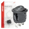 Włącznik przełącznik czarny okrągły 12V 230V BU03 AMIO-3614