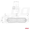 Lampa błyskowa ostrzegawcza płaska 6x3W LED R65 R10 12V 24V AMIO-03930