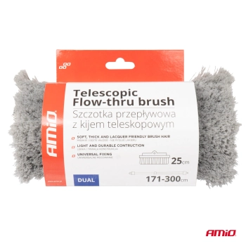 Szczotka teleskopowa przepływowa do mycia samochodu auta 171-300cm AMIO-03954