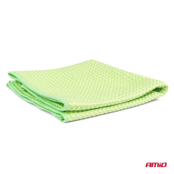 Ściereczka mikrofibra waflowa do szyb okien luster 40x30 cm 2 szt. AMIO-03734