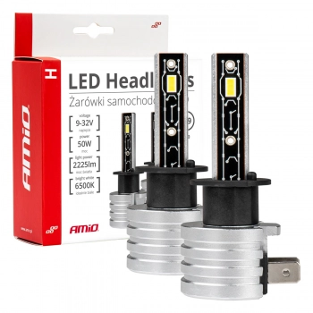 Żarówki samochodowe LED seria H-mini H1 6500K Canbus AMIO-03329