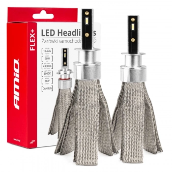 Żarówki samochodowe LED seria FLEX+ H1 12V 24V 6000K Canbus AMIO-03655